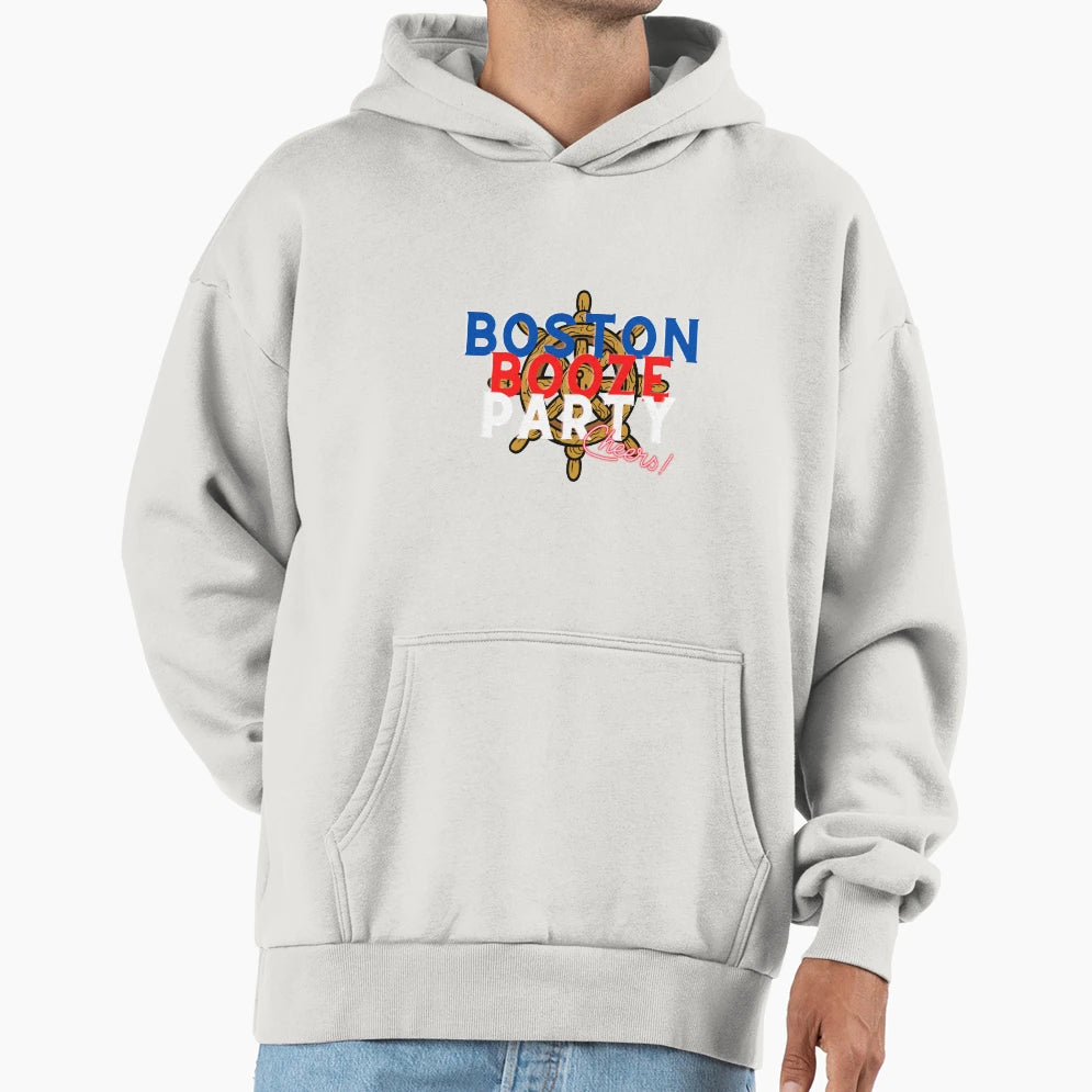 Boston Booze Party Hoodie - Graphic Print for Adults - T-Shirt, Sweatshirt, Hoodie