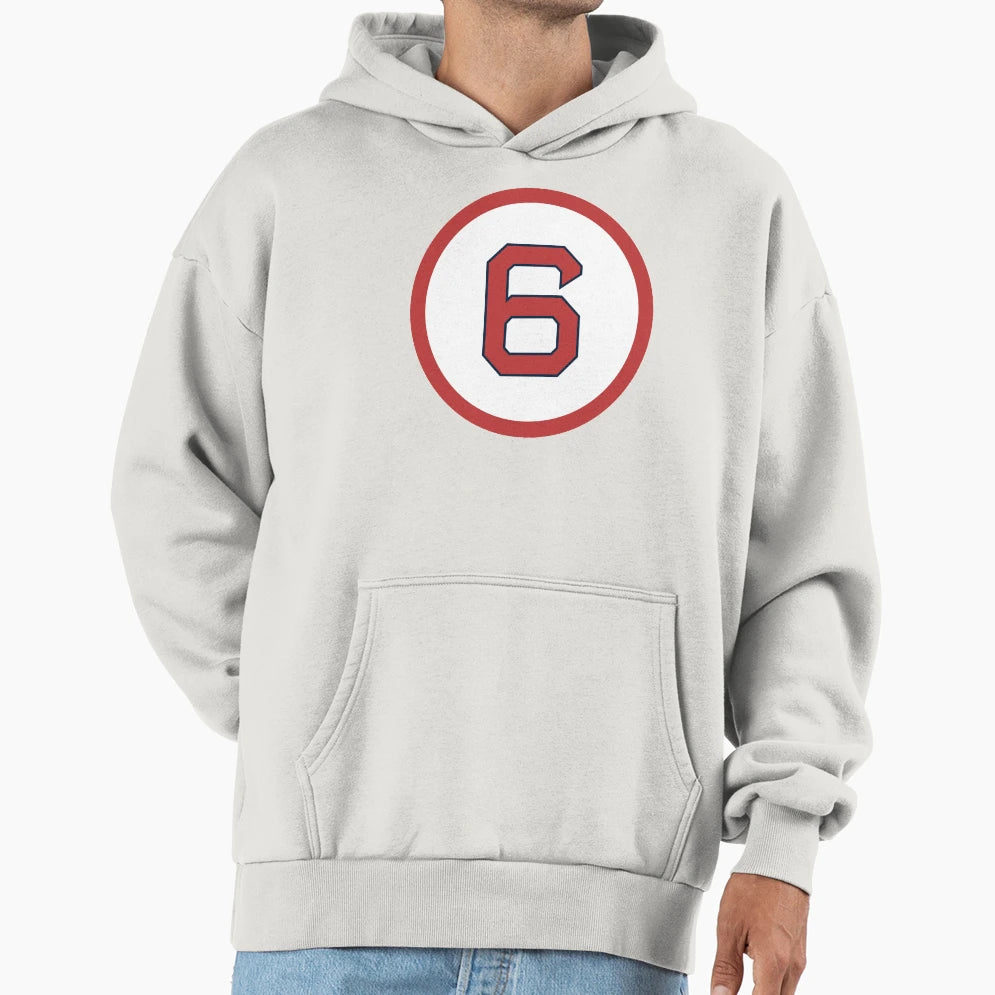 Johnny Pesky 6 Jersey Number Hoodie - Minimalist Print Unisex - T-Shirt, Sweatshirt, Hoodie
