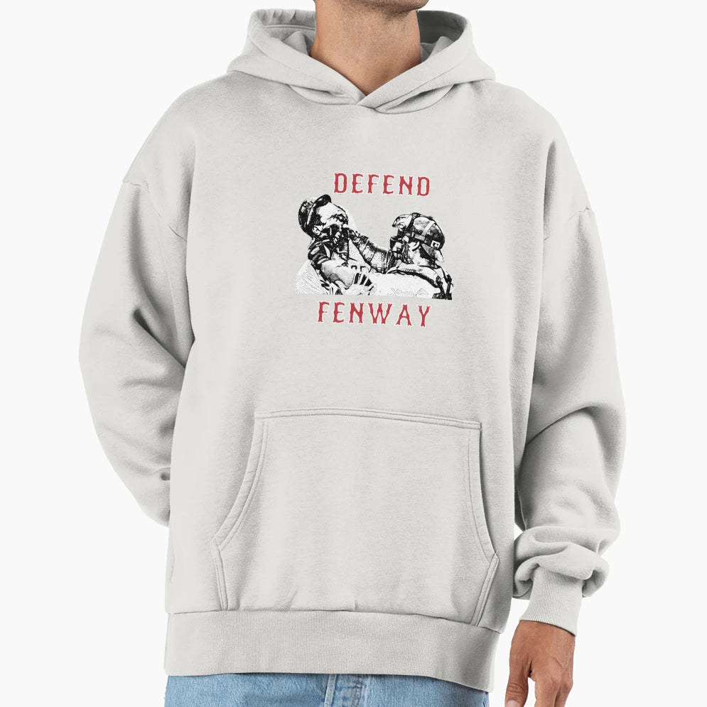 Defend Fenway Red Hoodie - Novelty Apparel Unisex - T-Shirt, Sweatshirt, Hoodie