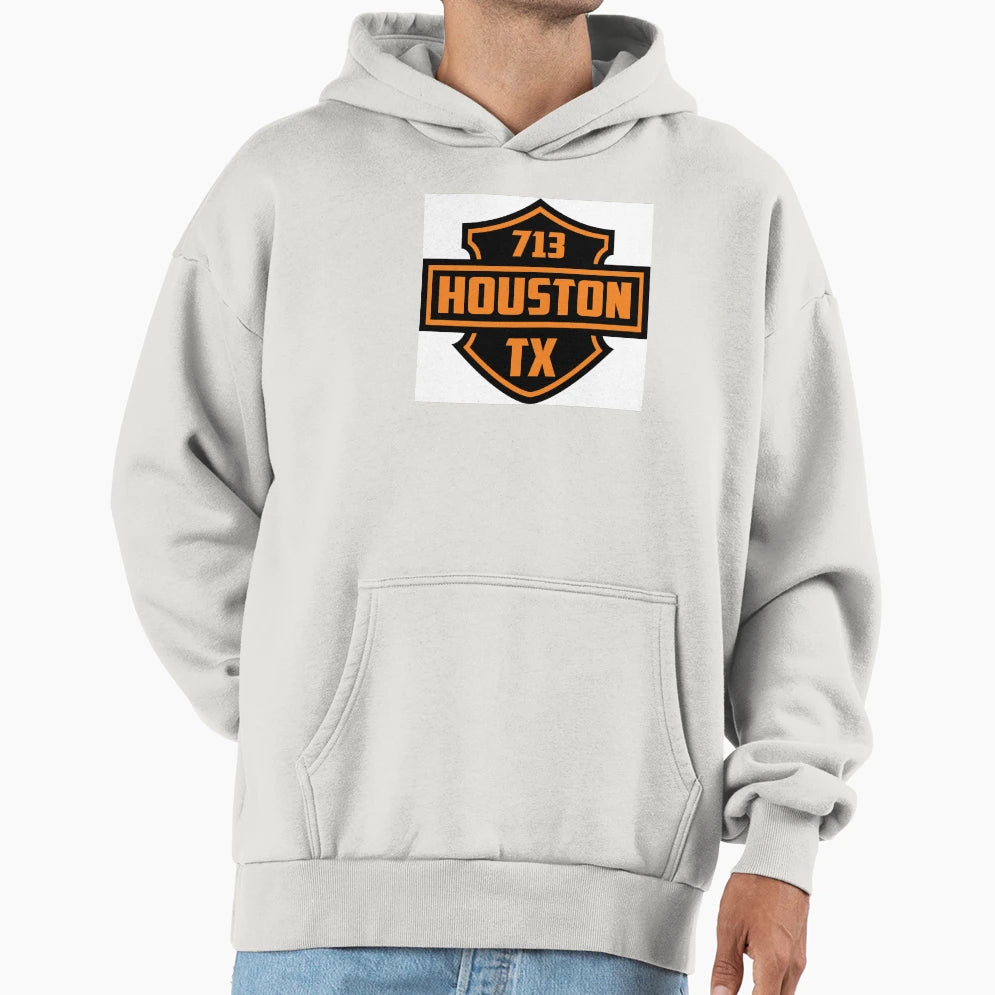 Houston Harley Theme Hoodie - Trendy Graphic for Adults - T-Shirt, Sweatshirt, Hoodie