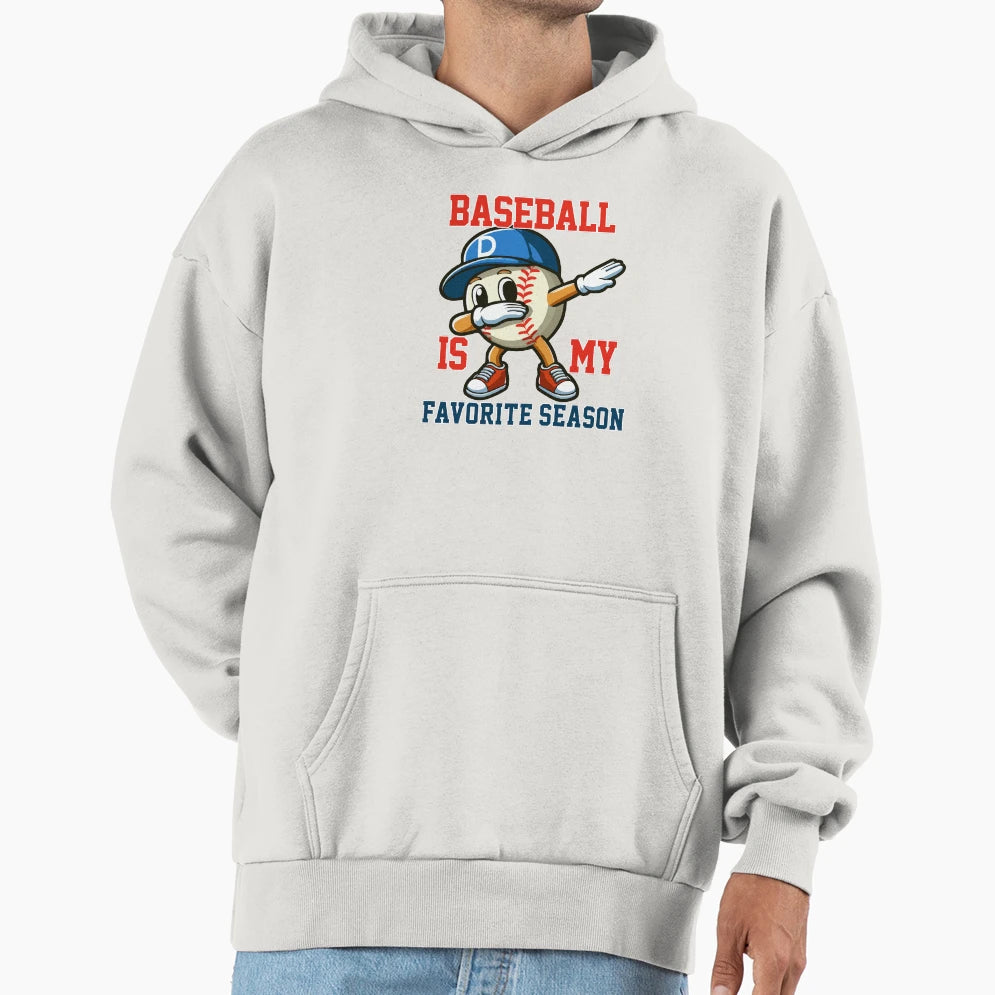 Funny Dabbing Baseball Is My Favorite Hoodie - Aesthetic Graphic Unisex - T-Shirt, Sweatshirt, Hoodie