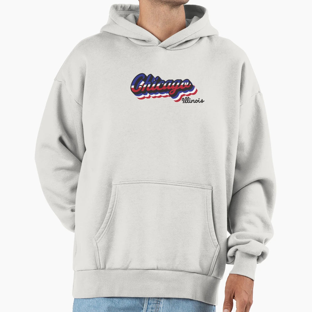 Chicago Illinois Hoodie - Trendy Graphic Unisex - T-Shirt, Sweatshirt, Hoodie