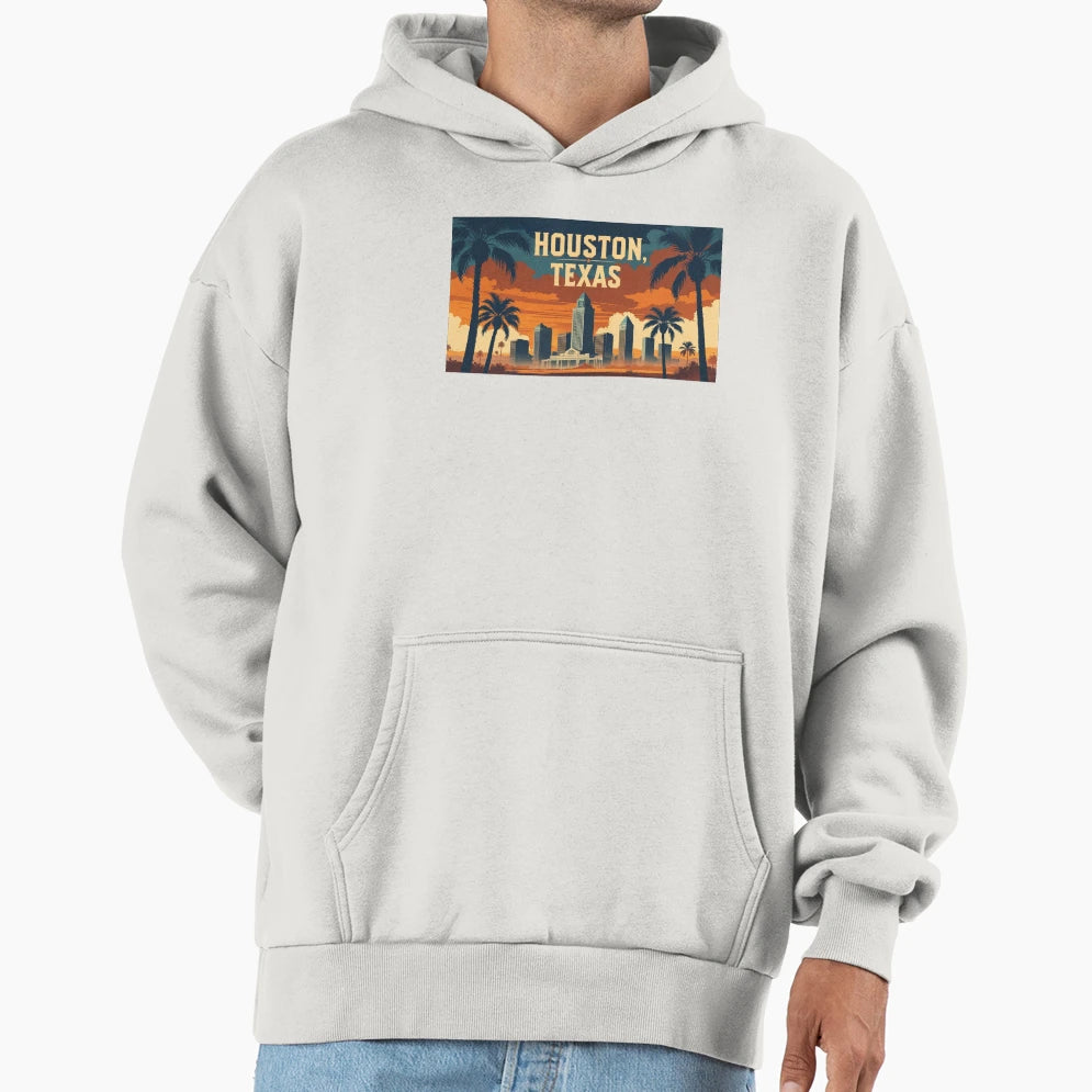 Houston Texas Palm Trees And Hoodie - Casual Everyday Wear for Adults - T-Shirt, Sweatshirt, Hoodie