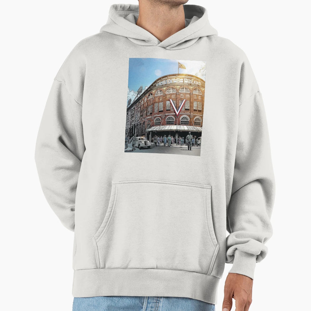 Ebbets Field Art Hoodie - Minimalist Print for Adults - T-Shirt, Sweatshirt, Hoodie