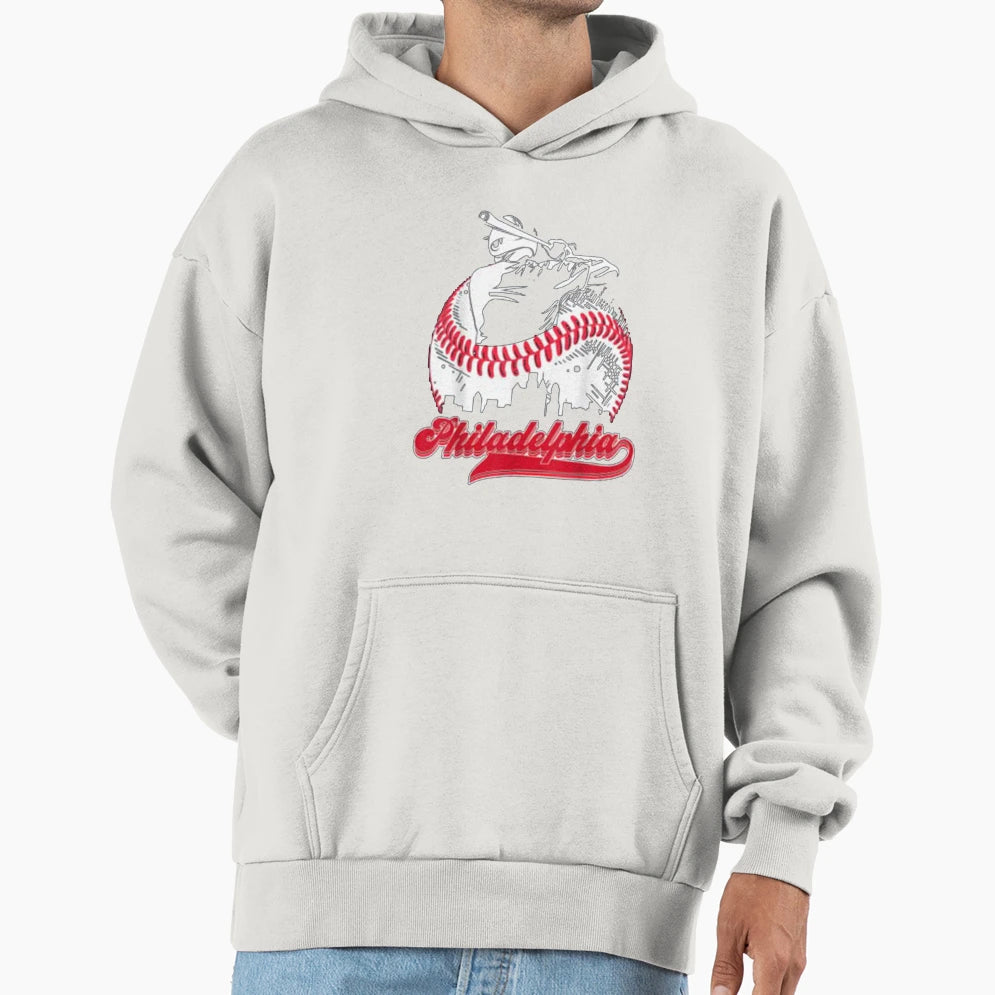 Philadelphia Baseball Hoodie - Casual Everyday Wear Men Women - T-Shirt, Sweatshirt, Hoodie