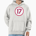 Dizzy Dean 17 Jersey Number Hoodie - Fun Novelty Design Unisex - T-Shirt, Sweatshirt, Hoodie