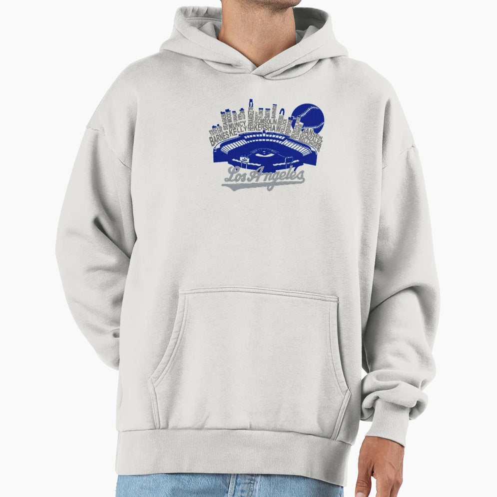 La Pro Baseball Team Skyline Los Hoodie - Aesthetic Graphic for Adults - T-Shirt, Sweatshirt, Hoodie