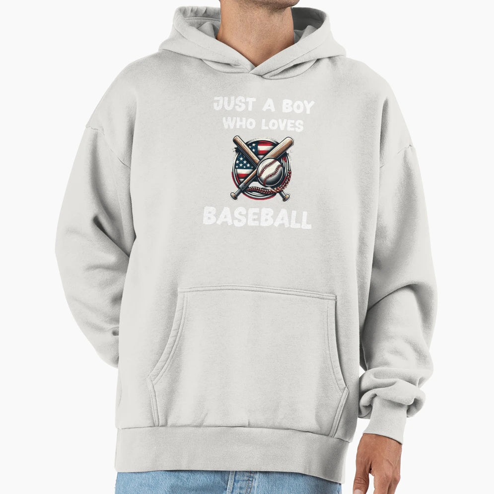 Just Who Loves Baseball Hoodie - Novelty Apparel Unisex - T-Shirt, Sweatshirt, Hoodie