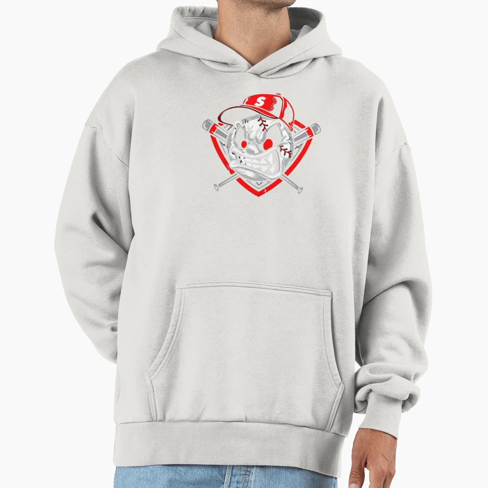 Intense Furious Baseball Hoodie - Aesthetic Graphic Unisex - T-Shirt, Sweatshirt, Hoodie