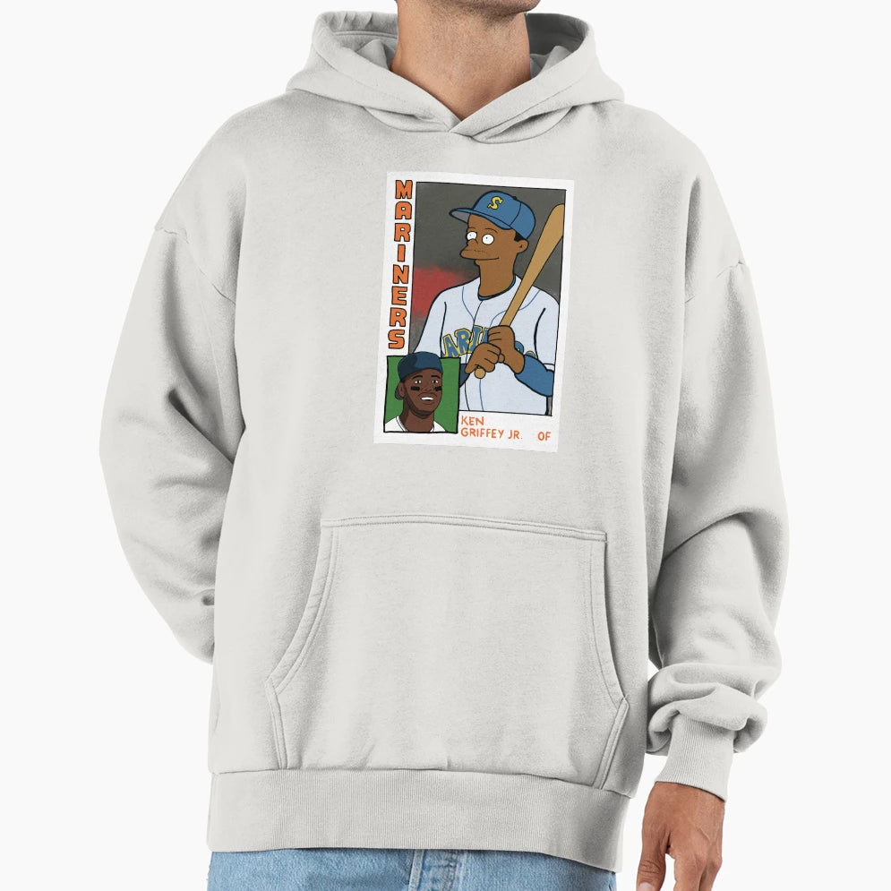 Ken Griffey Jr 24 Baseball Card Hoodie - Casual Everyday Wear Unisex - T-Shirt, Sweatshirt, Hoodie