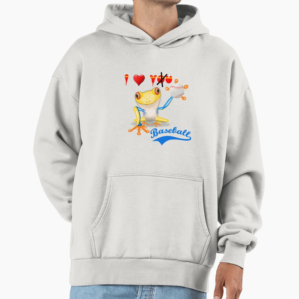 Baseball Frog Hoodie - Streetwear Style Men Women - T-Shirt, Sweatshirt, Hoodie