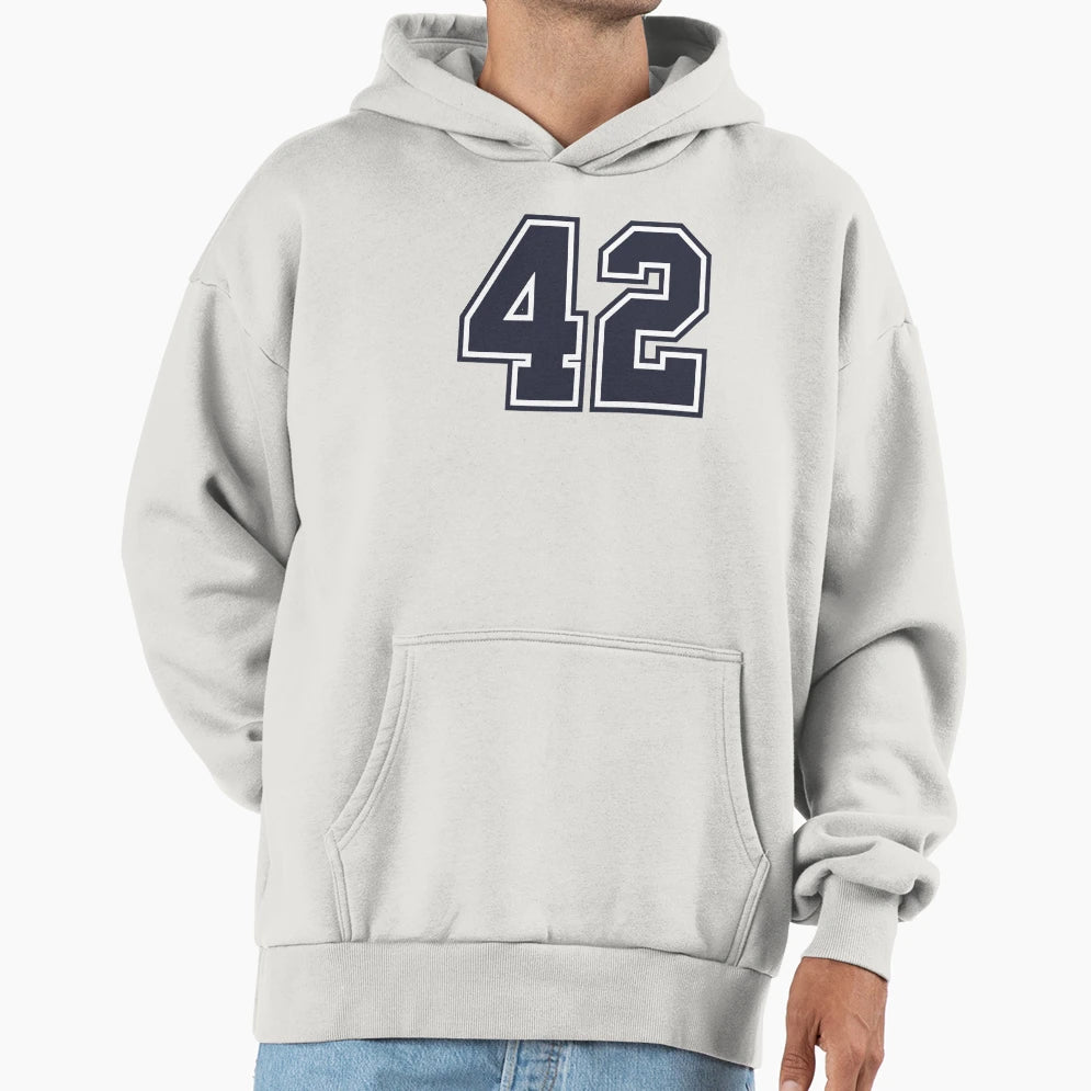 42 Sports Number Fourty Two Hoodie - Unique Graphic for Adults - T-Shirt, Sweatshirt, Hoodie