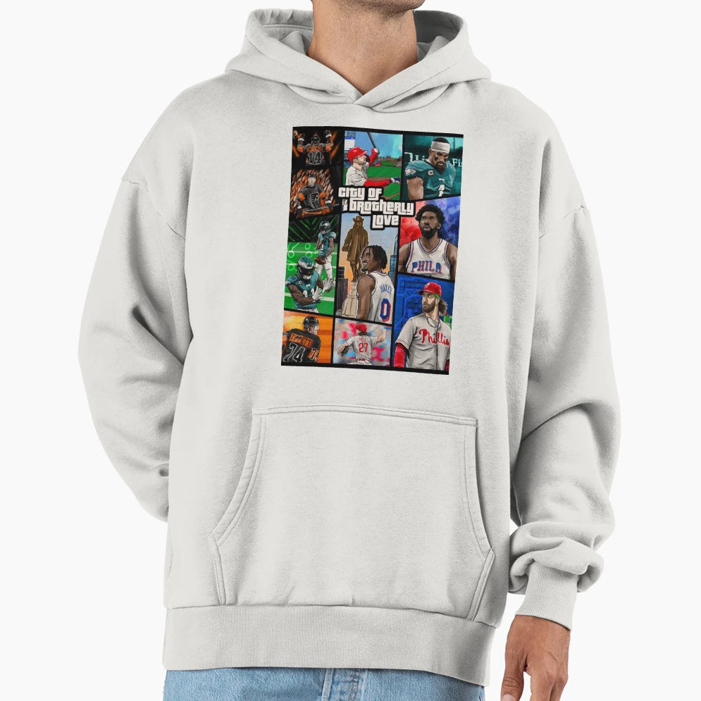 Brotherly Love V Hoodie - Custom Art Print Unisex - T-Shirt, Sweatshirt, Hoodie