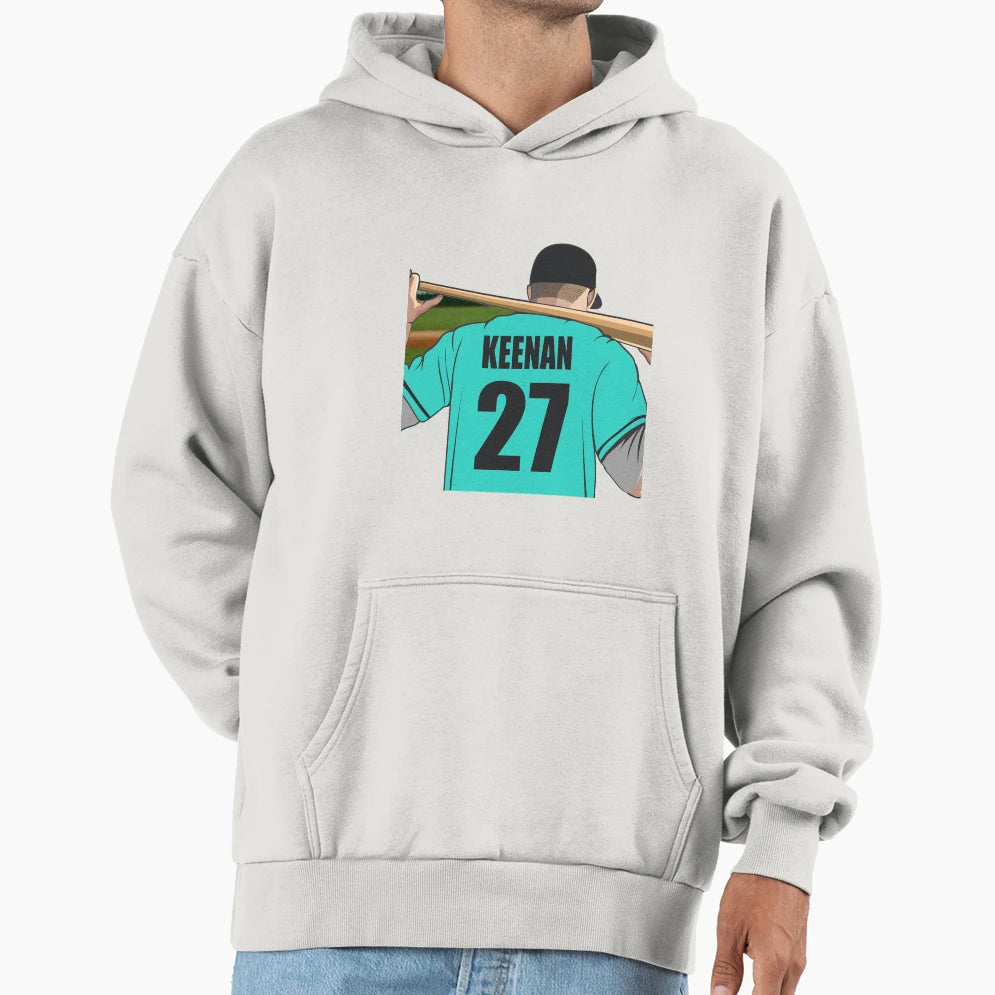 Keenan Baseball Hoodie - Minimalist Print Unisex - T-Shirt, Sweatshirt, Hoodie