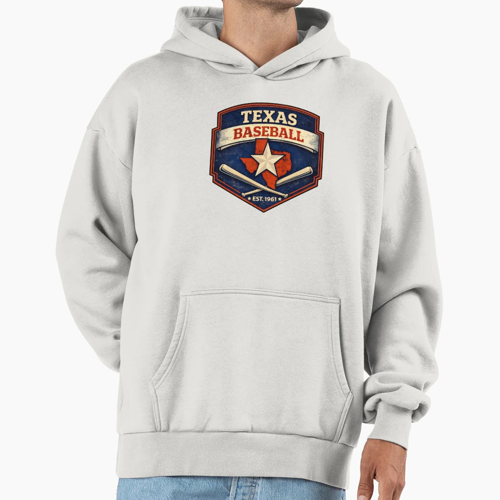 Texas Baseball Lone Star Est 1961 T-Shirt - Casual Everyday Wear Men Women - T-Shirt, Sweatshirt, Hoodie