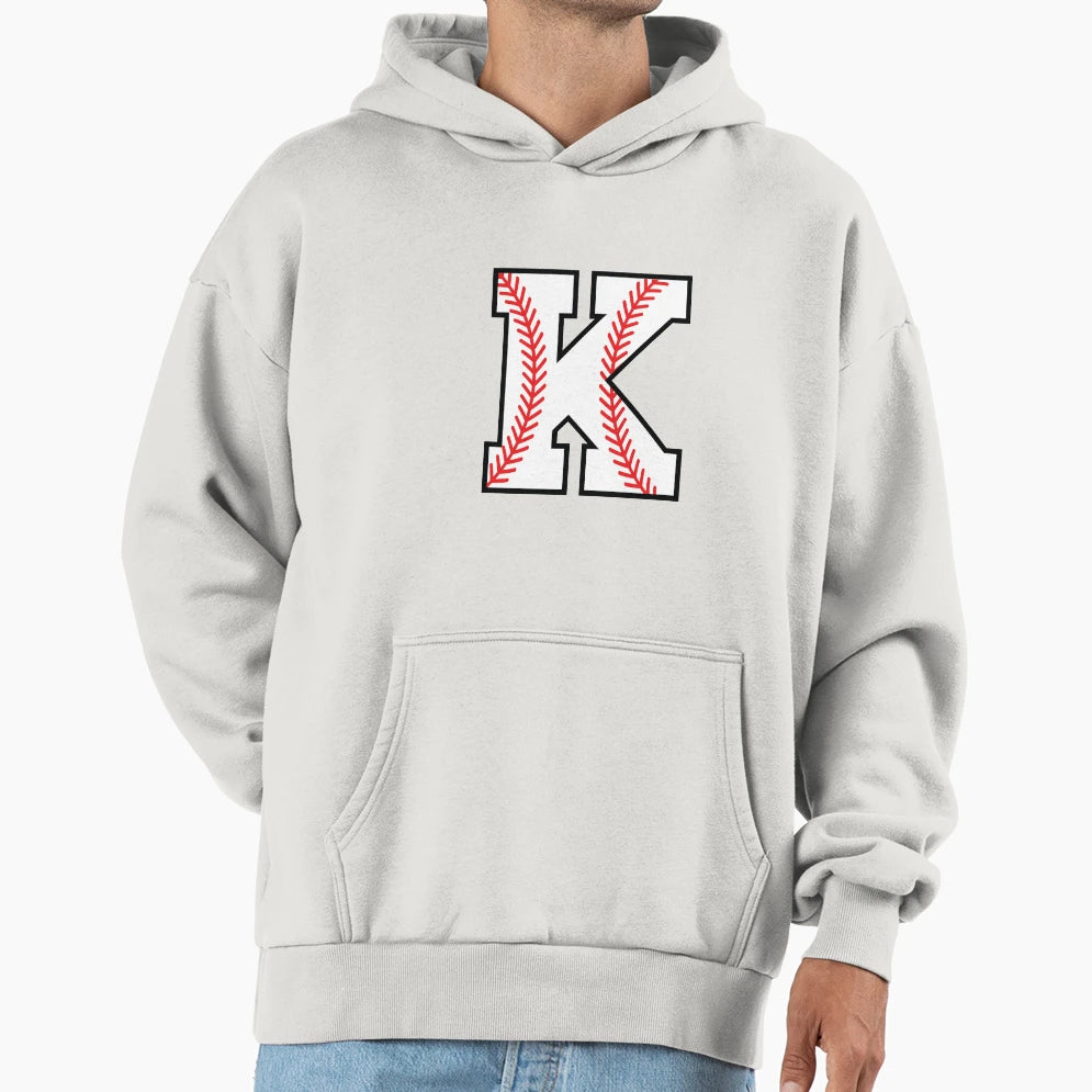 Baseball Sports Letter K Kappa Hoodie - Casual Everyday Wear Men Women - T-Shirt, Sweatshirt, Hoodie