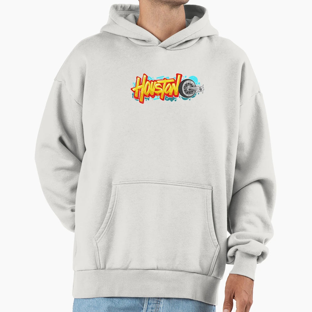 Houston Graffiti Elbow Hoodie - Custom Art Print Unisex - T-Shirt, Sweatshirt, Hoodie