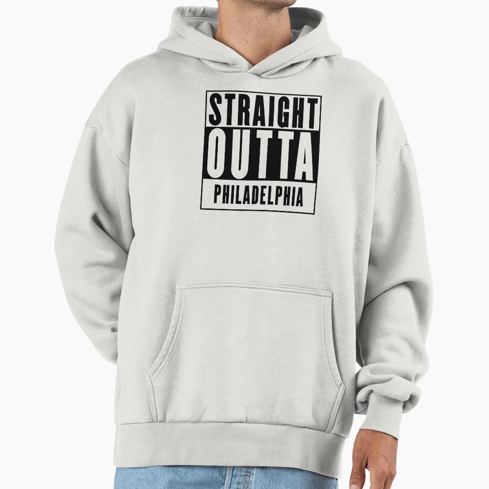 Straight Outta Philadelphia Hoodie - Casual Everyday Wear for Adults - T-Shirt, Sweatshirt, Hoodie
