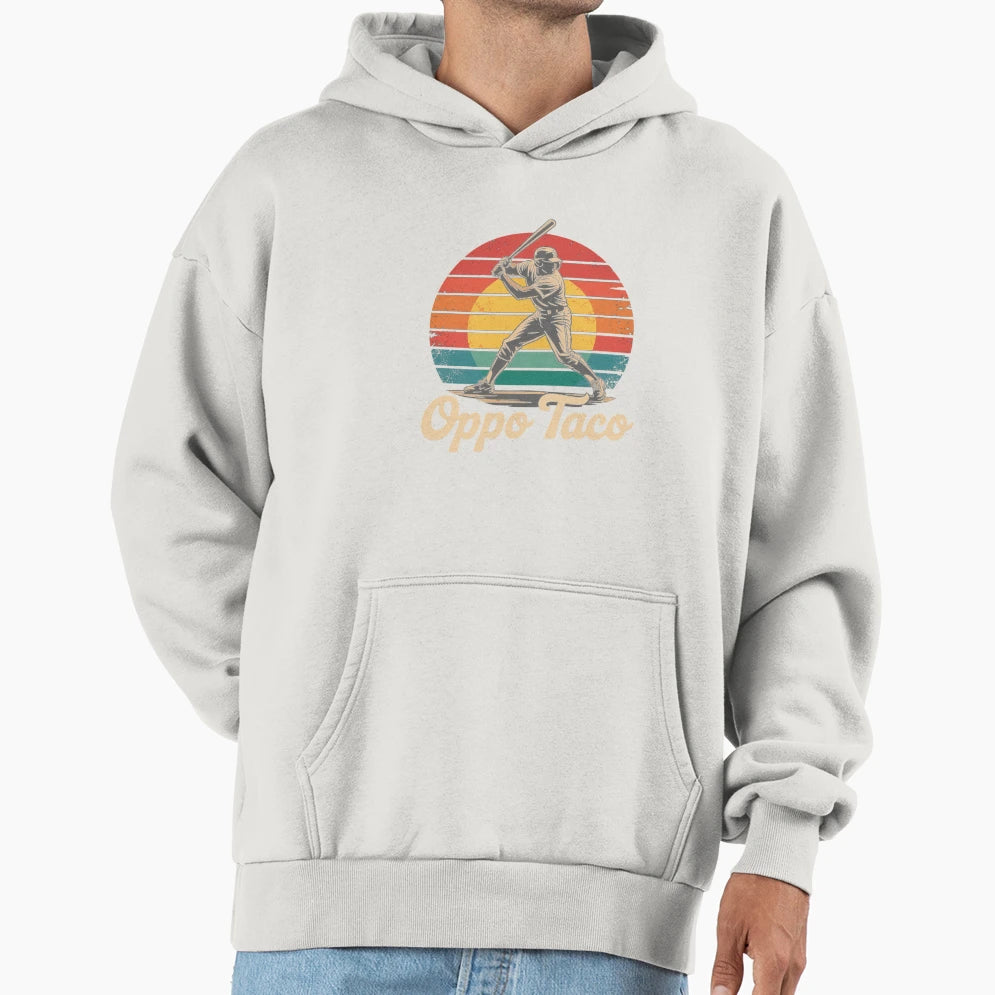 Baseball Oppo Taco Home Run Hoodie - Novelty Apparel Men Women - T-Shirt, Sweatshirt, Hoodie