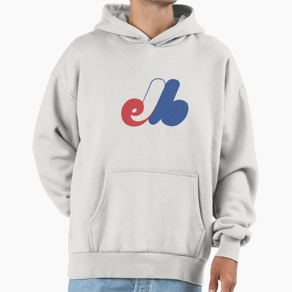 Montreal Expos Logo Hoodie - Novelty Apparel for Adults - T-Shirt, Sweatshirt, Hoodie