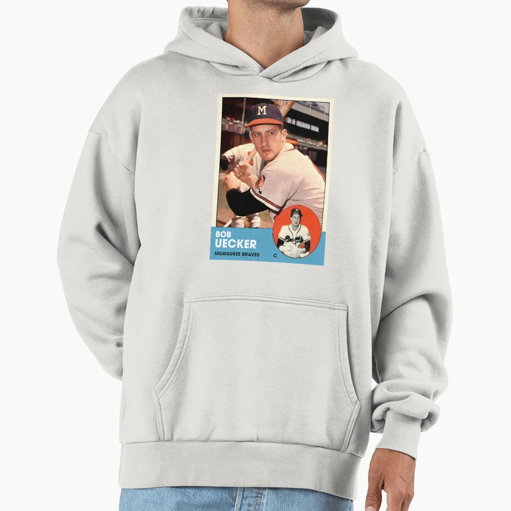 Bob Uecker Milwaukee Baseball Card Hoodie - Casual Everyday Wear Men Women - T-Shirt, Sweatshirt, Hoodie