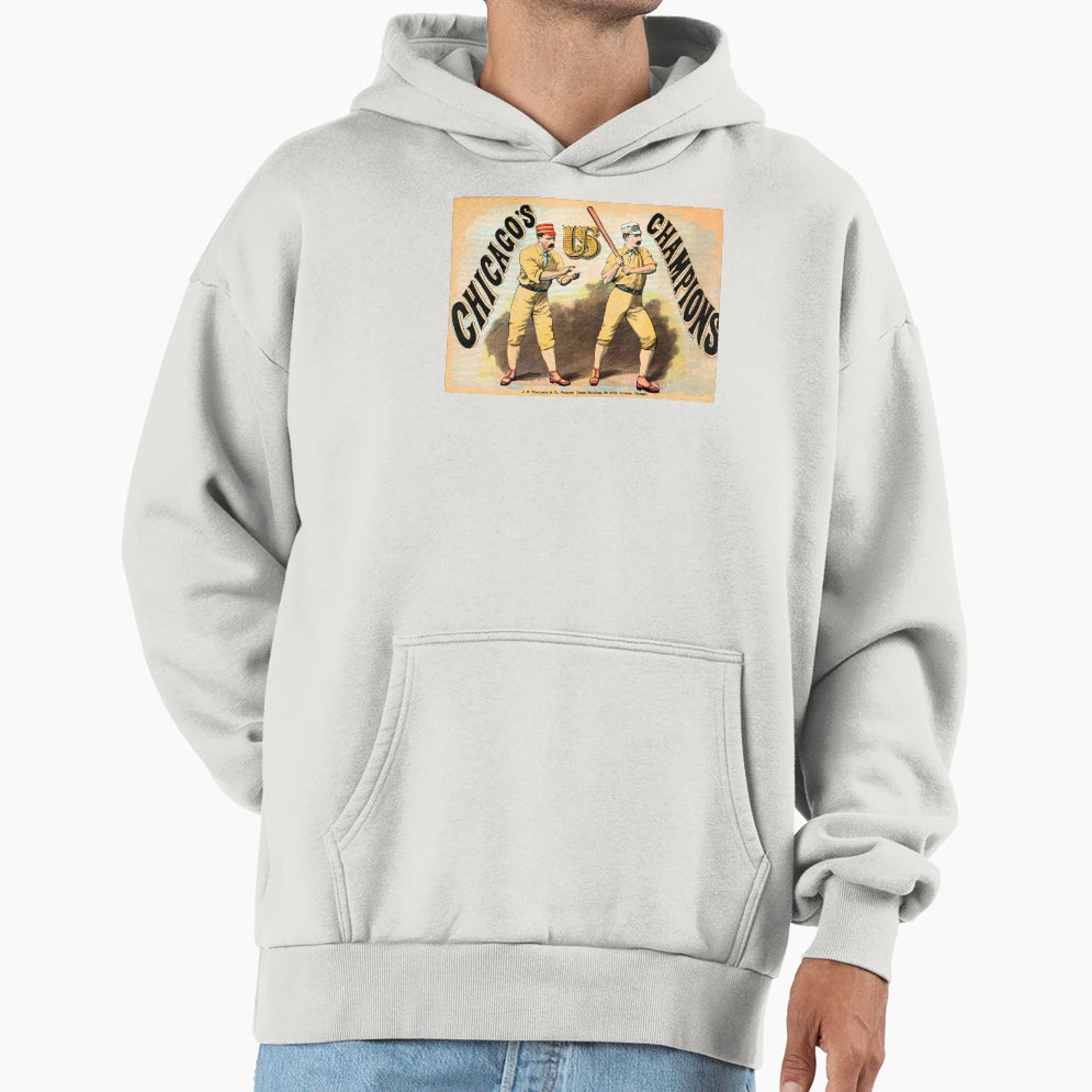 1876 Chicagos Us Champions Repaired Hoodie - Unique Graphic Unisex - T-Shirt, Sweatshirt, Hoodie