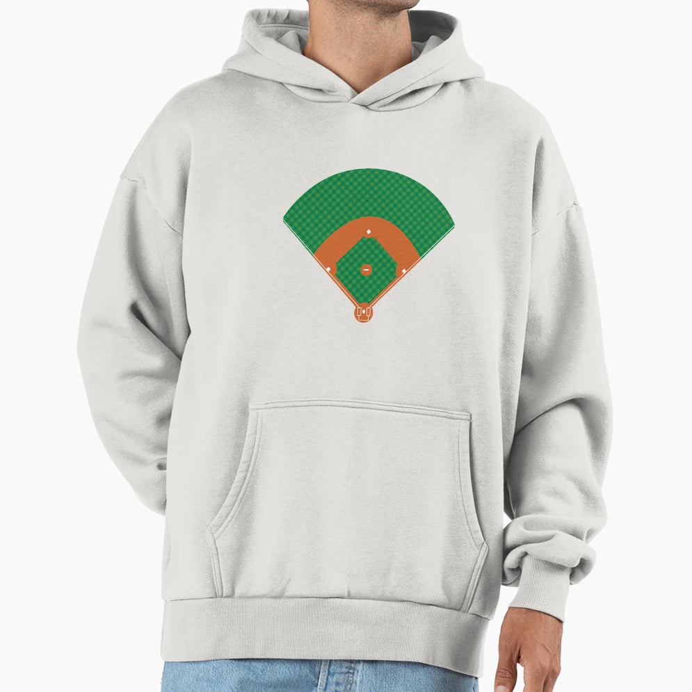 Baseball Field Hoodie - Unique Graphic for Adults - T-Shirt, Sweatshirt, Hoodie