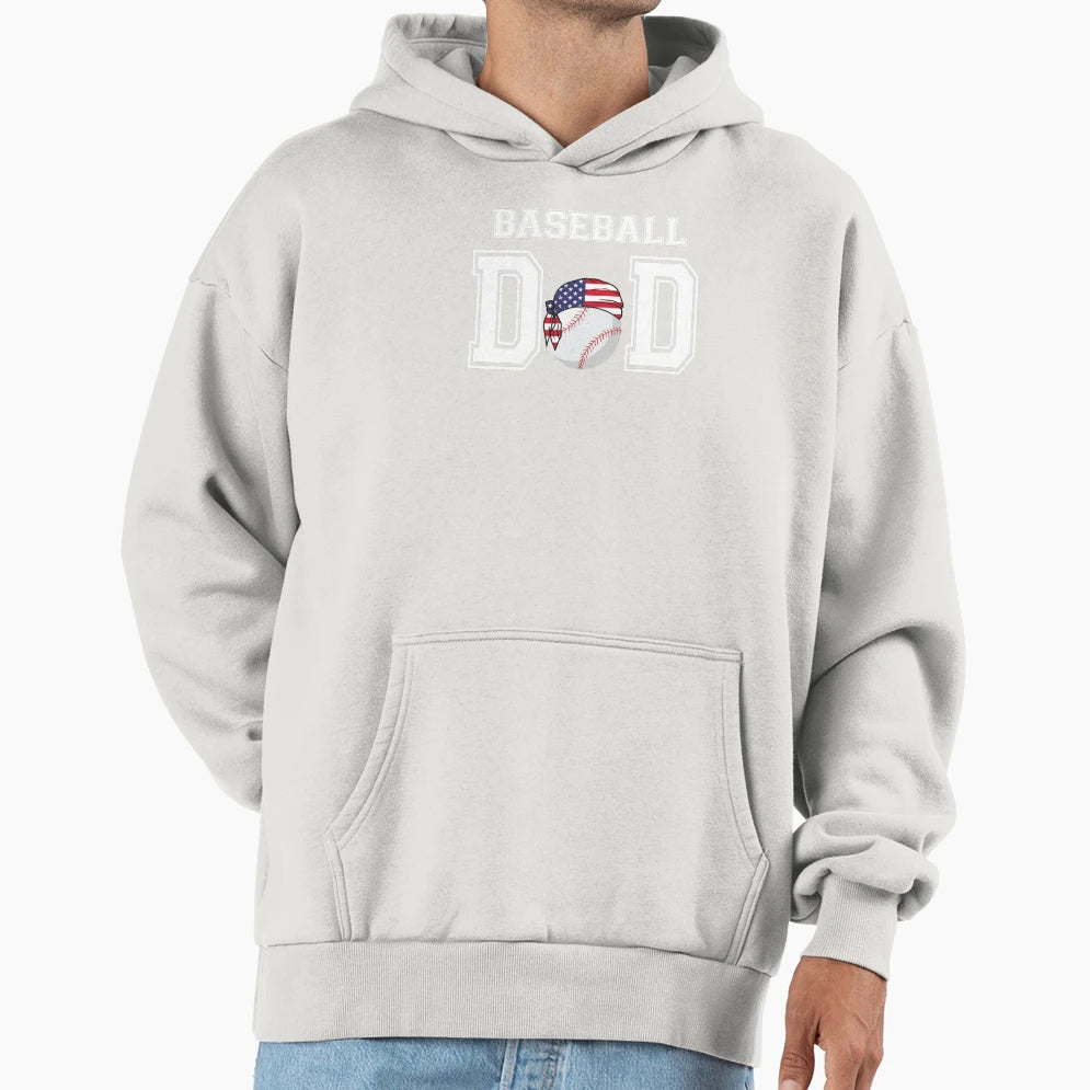 Baseball Dad Jersey Hoodie - Casual Everyday Wear Unisex - T-Shirt, Sweatshirt, Hoodie