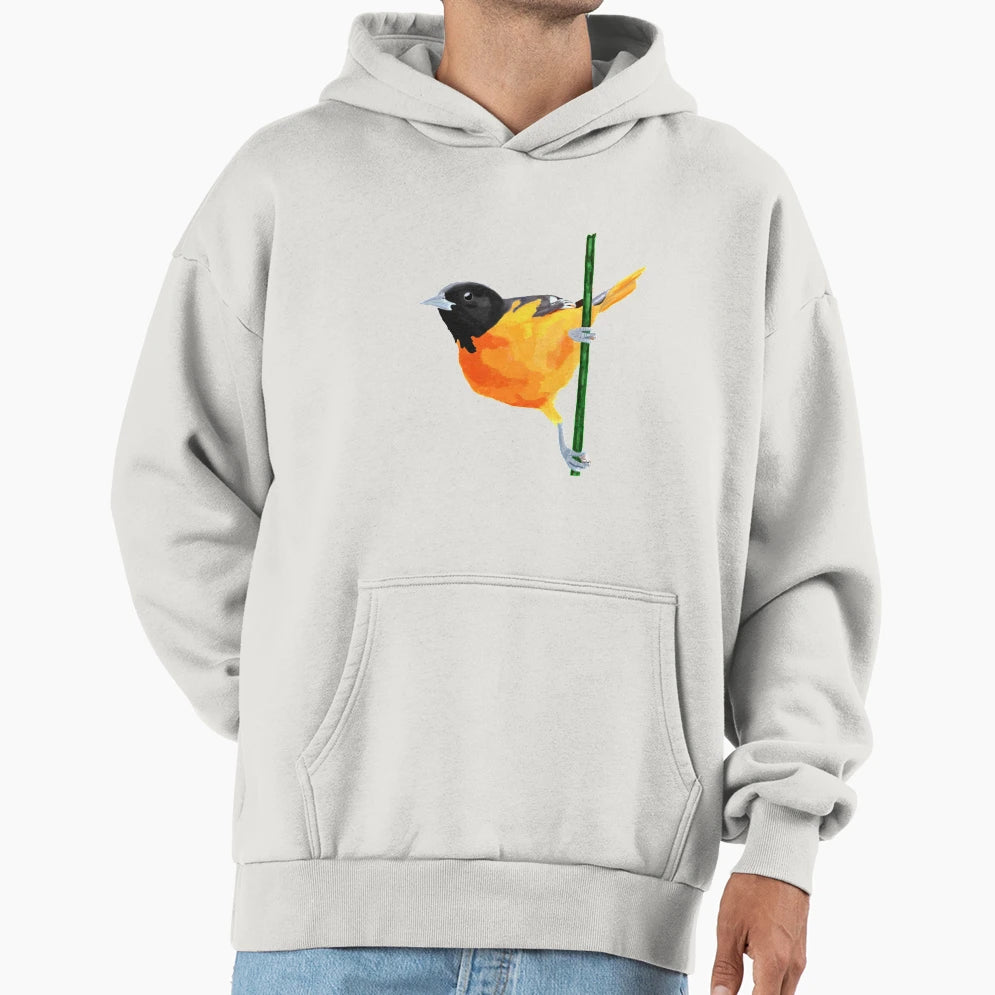 Northern Oriole Bird Watercolor Yellow Hoodie - Fun Novelty Design Unisex - T-Shirt, Sweatshirt, Hoodie