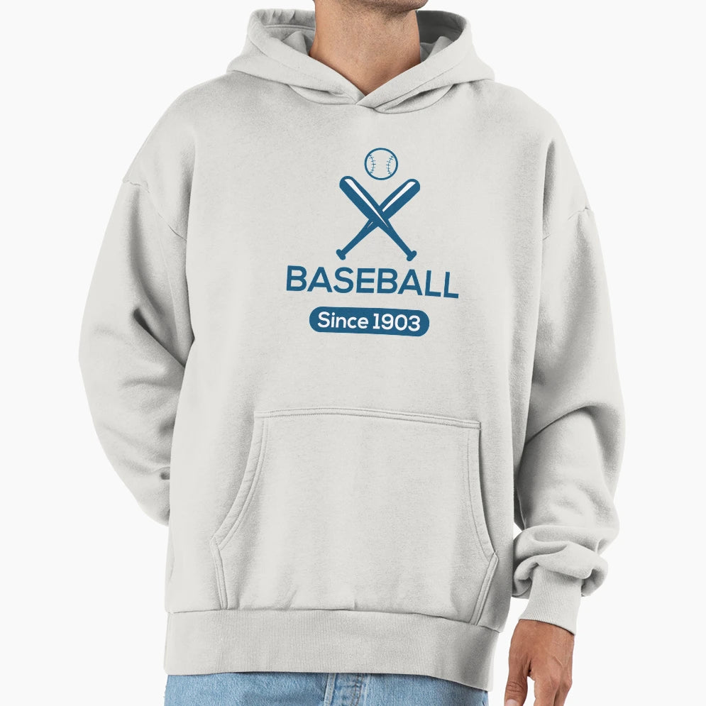 American Baseball Sport Logo Hoodie - Casual Everyday Wear for Adults - T-Shirt, Sweatshirt, Hoodie