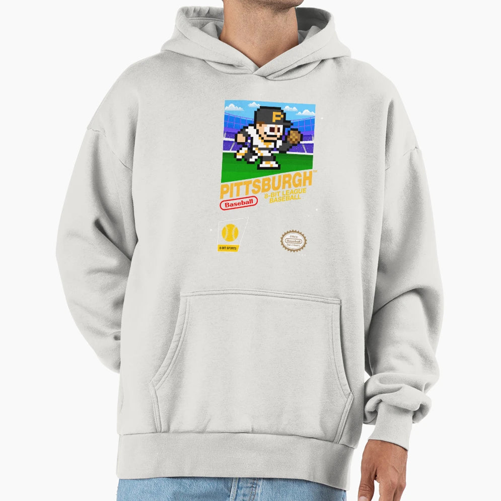 Pittsburgh 8 Bit Videogame Cart Hoodie - Novelty Apparel for Adults - T-Shirt, Sweatshirt, Hoodie