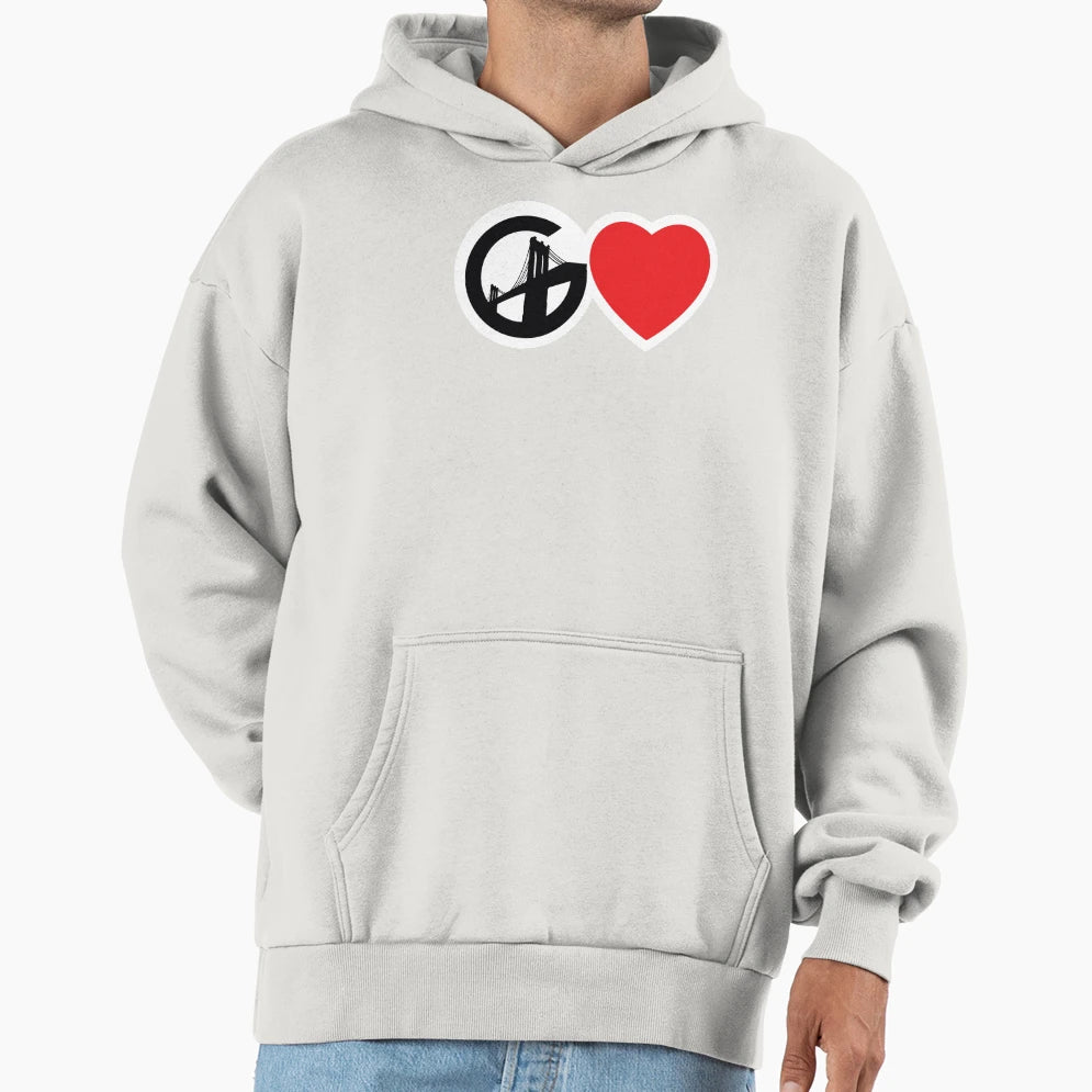 Go Brooklyn Love Hoodie - Fun Novelty Design for Adults - T-Shirt, Sweatshirt, Hoodie