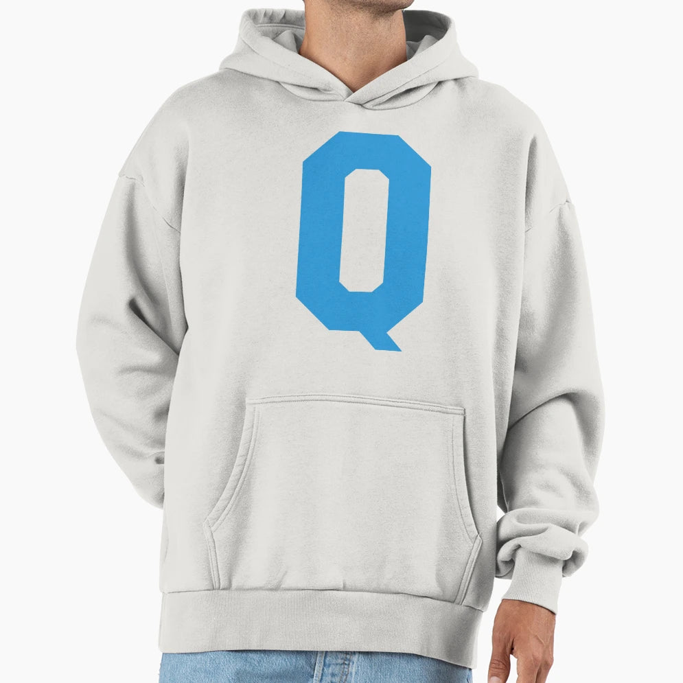 Alphabet Blue Q Sports Letter Q Hoodie - Novelty Apparel Men Women - T-Shirt, Sweatshirt, Hoodie