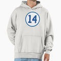 Ernie Banks 14 Jersey Number Hoodie - Fun Novelty Design Unisex - T-Shirt, Sweatshirt, Hoodie