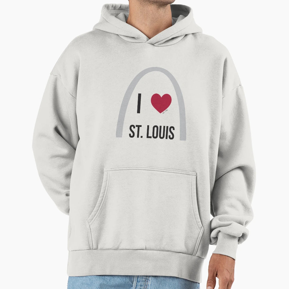 I Heart Stl Hoodie - Fun Novelty Design for Adults - T-Shirt, Sweatshirt, Hoodie