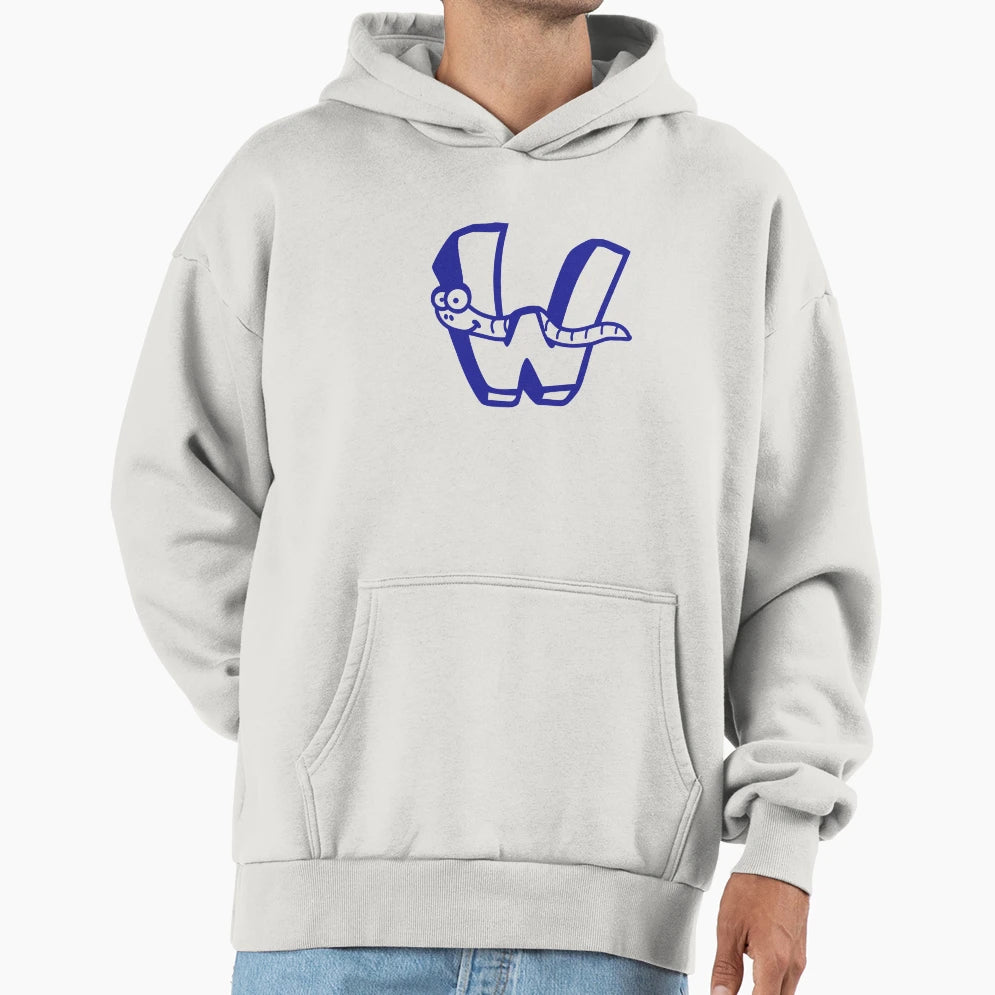 Worm Letter W Funny First Word Abc Name Hoodie - Trendy Graphic Men Women - T-Shirt, Sweatshirt, Hoodie