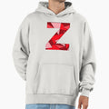 Letter Z Alphabet Series Red Pattern Hoodie - Casual Everyday Wear Unisex - T-Shirt, Sweatshirt, Hoodie