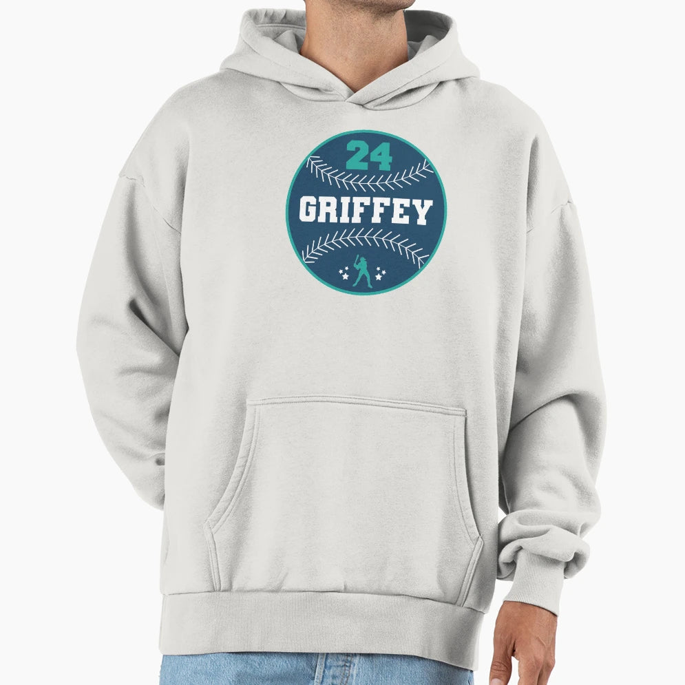 24 Ken Griffey Jr Seattle Redro Baseball Hoodie - Aesthetic Graphic Unisex - T-Shirt, Sweatshirt, Hoodie