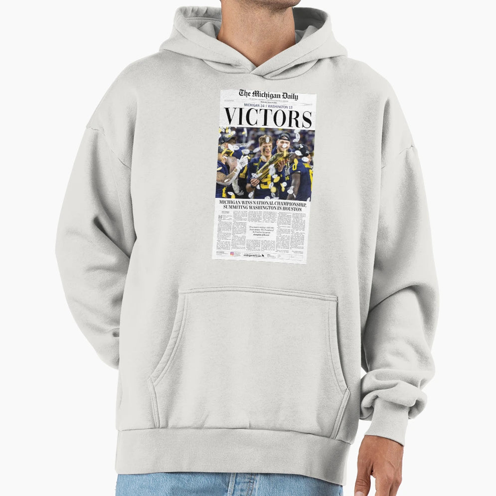 Michigan Daily Front Cover 1 10 24 Hoodie - Trendy Graphic for Adults - T-Shirt, Sweatshirt, Hoodie