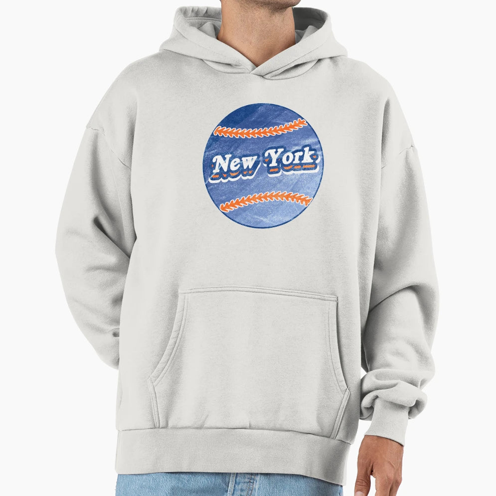 New York Baseball Hoodie - Minimalist Print Men Women - T-Shirt, Sweatshirt, Hoodie