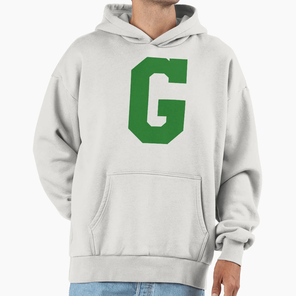 Alphabet Green G Sports Letter G Hoodie - Aesthetic Graphic Men Women - T-Shirt, Sweatshirt, Hoodie