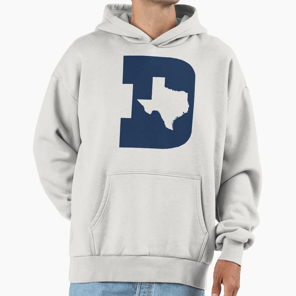 D Texas Blue Cut Out Hoodie - Streetwear Style Unisex - T-Shirt, Sweatshirt, Hoodie
