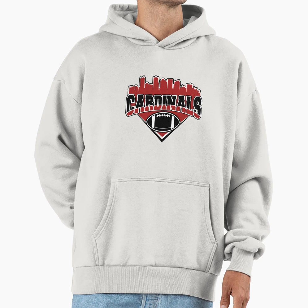 Cardinals Football Skyline Football Team T-Shirt - Custom Art Print Unisex - T-Shirt, Sweatshirt, Hoodie