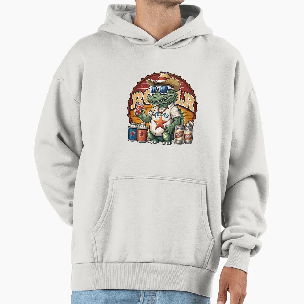 Texas Barbecue And Alligator Hoodie - Novelty Apparel for Adults - T-Shirt, Sweatshirt, Hoodie