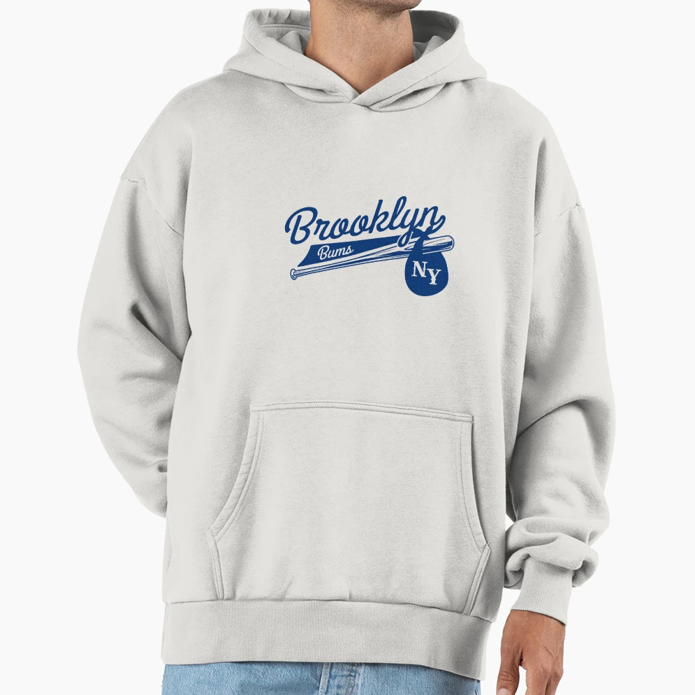Brooklyn Bums New York Baseball Hoodie - Minimalist Print Men Women - T-Shirt, Sweatshirt, Hoodie