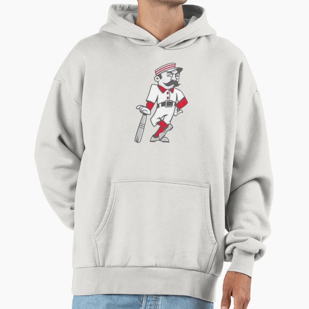 Baseball Red Stockings Hoodie - Aesthetic Graphic for Adults - T-Shirt, Sweatshirt, Hoodie