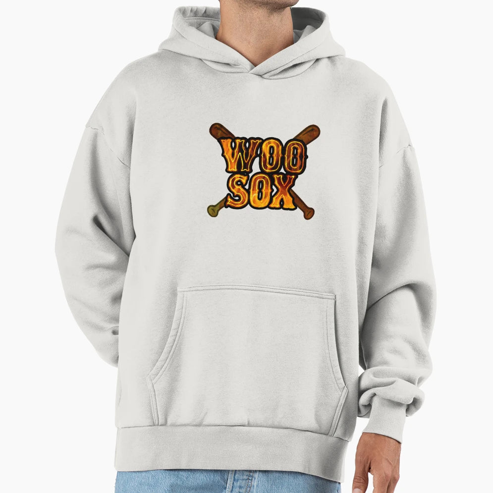 Worcester Woosox Fitted V Neck Hoodie - Custom Art Print for Adults - T-Shirt, Sweatshirt, Hoodie
