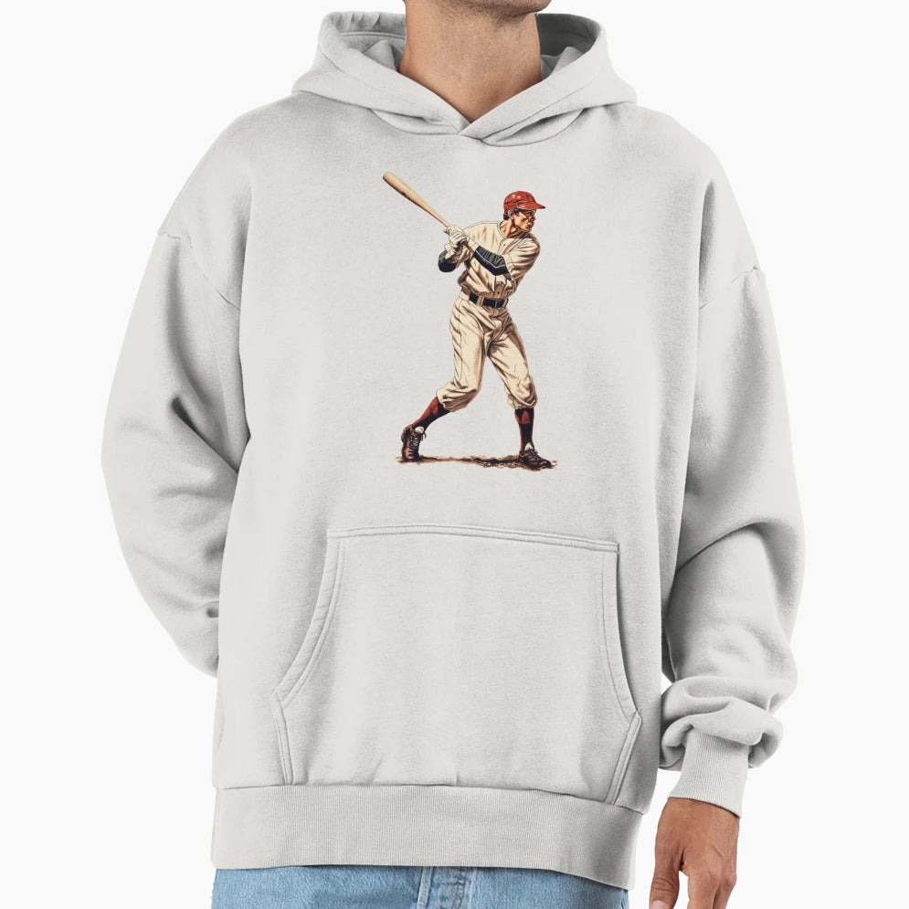 Baseball Player Hoodie - Graphic Print Unisex - T-Shirt, Sweatshirt, Hoodie