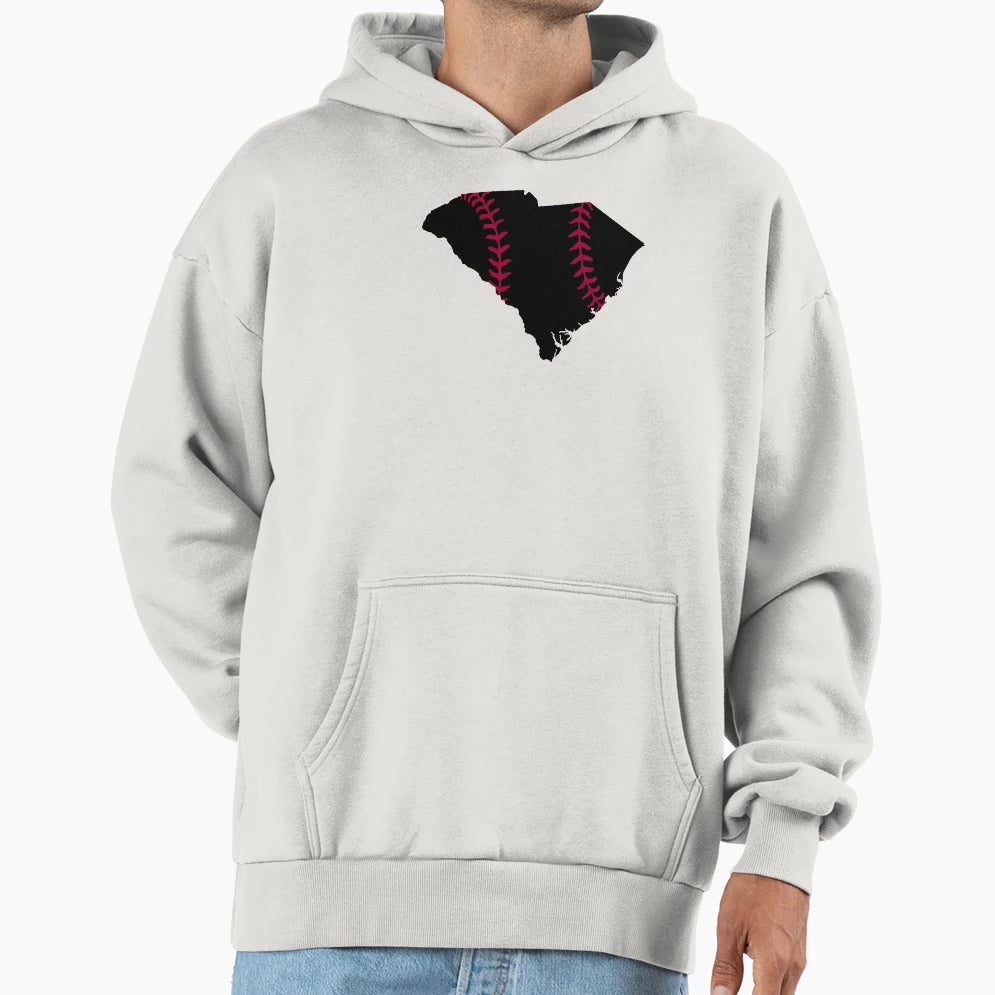 South Carolina Baseball Stitch Hoodie - Streetwear Style Unisex - T-Shirt, Sweatshirt, Hoodie