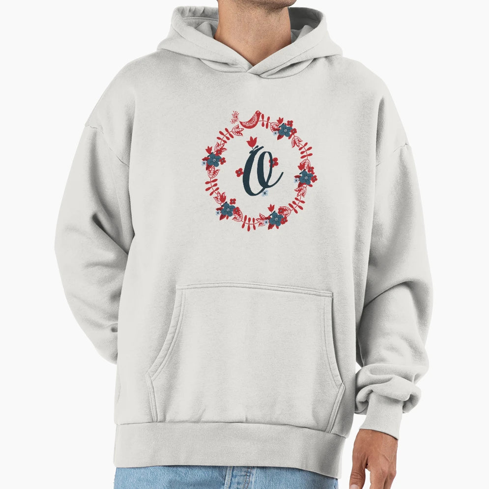 Scandinavian Monogram O Hoodie - Streetwear Style for Adults - T-Shirt, Sweatshirt, Hoodie